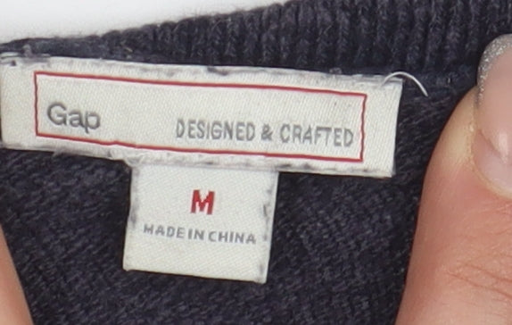 Gap Women's Blue Cardigan Medium Round Neck