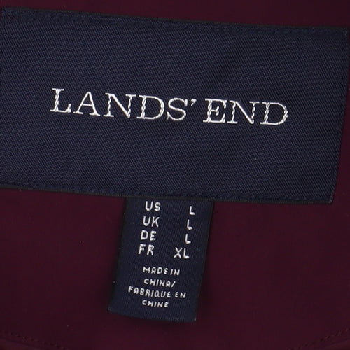 Lands' End Women's Purple Parka Coat Size L