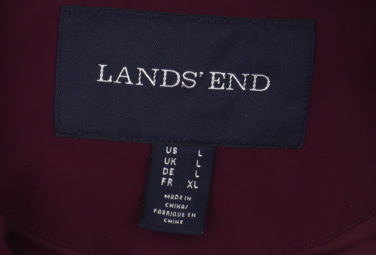 Lands' End Women's Purple Parka Coat Size L