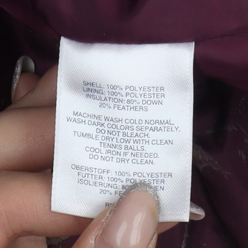 Lands' End Women's Purple Parka Coat Size L