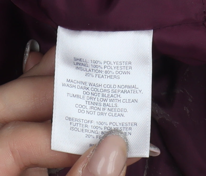 Lands' End Women's Purple Parka Coat Size L