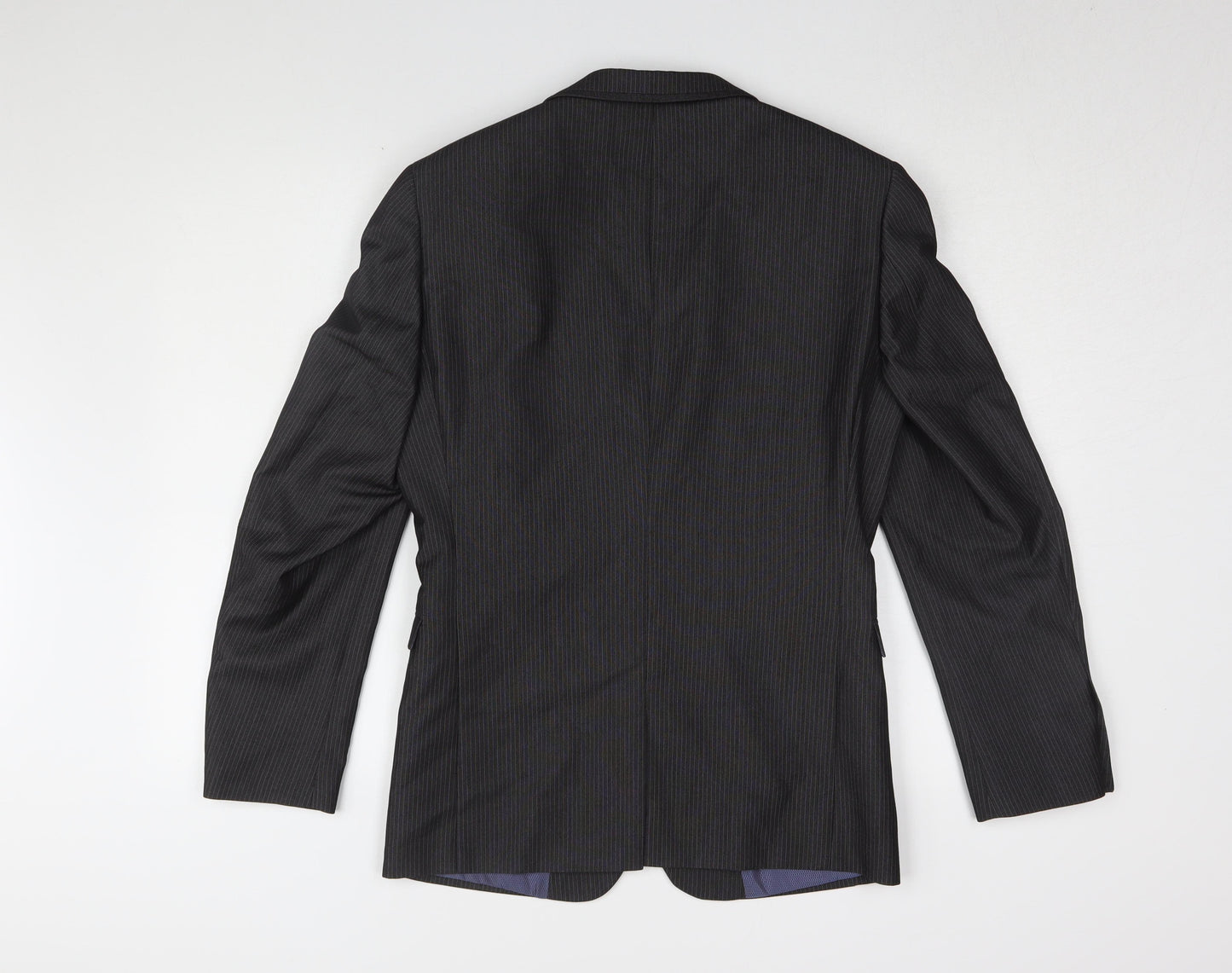 Next Men's Grey Blazer, 36S, Striped