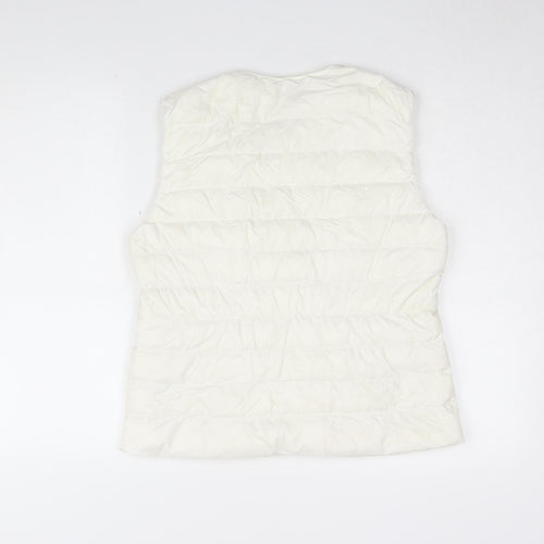 Uniqlo Women's Ivory Puffer Waistcoat Medium