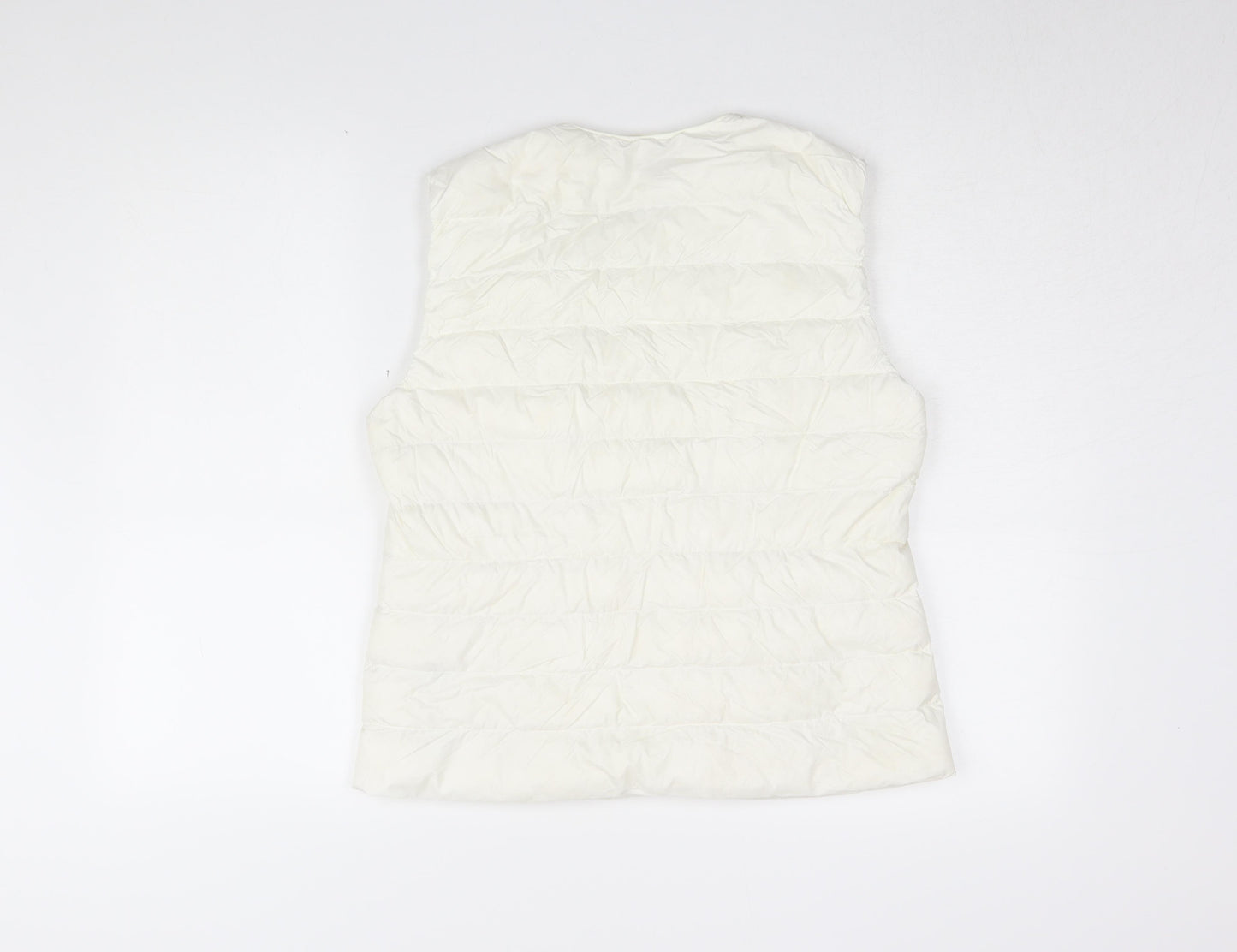 Uniqlo Women's Ivory Puffer Waistcoat Medium