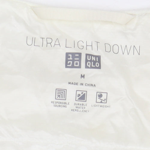 Uniqlo Women's Ivory Puffer Waistcoat Medium