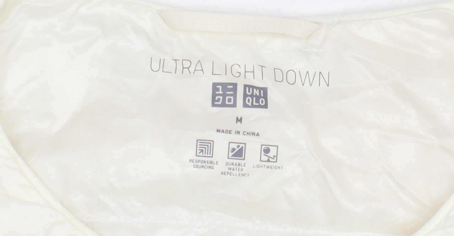 Uniqlo Women's Ivory Puffer Waistcoat Medium