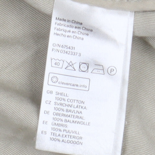 H&M Women's Beige Anorak Jacket Size 12 with Hood