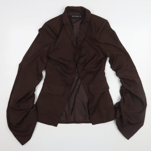 PrettyLittleThing Women's Brown Long Sleeve Blouse, Size 6