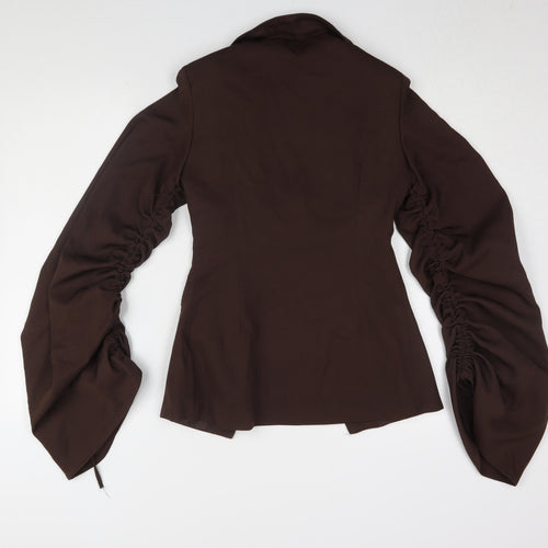 PrettyLittleThing Women's Brown Long Sleeve Blouse, Size 6