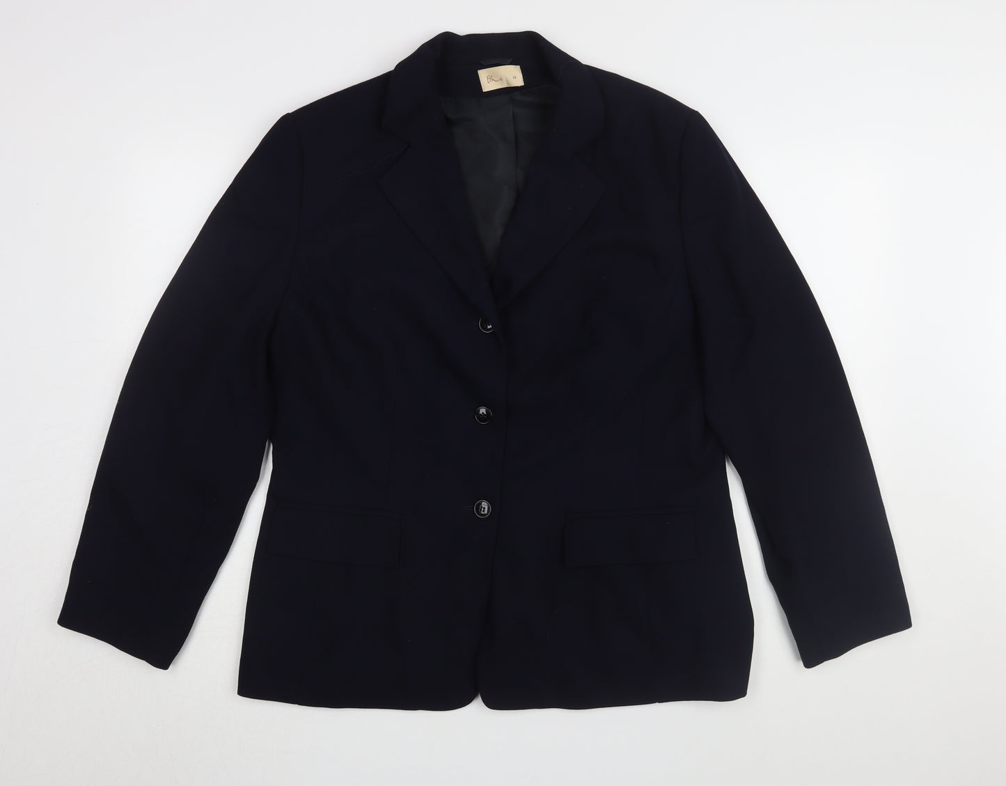 Bhs Women's Black Regular Fit Suit Jacket Size 18