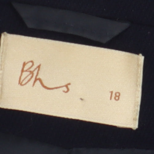 Bhs Women's Black Regular Fit Suit Jacket Size 18