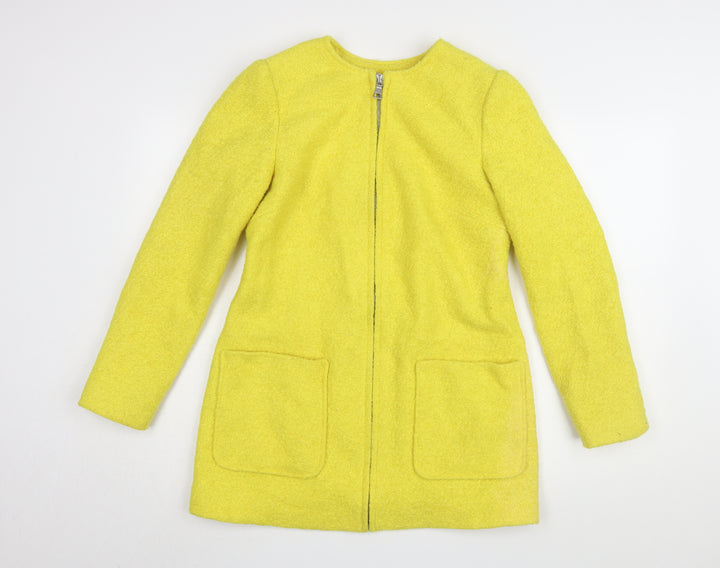 New Look Women's Yellow Wool Blend Coat Size 10