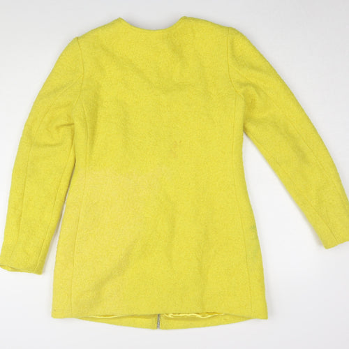 New Look Women's Yellow Wool Blend Coat Size 10