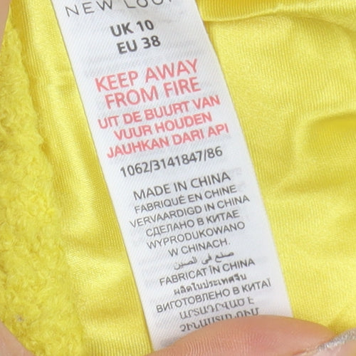 New Look Women's Yellow Wool Blend Coat Size 10