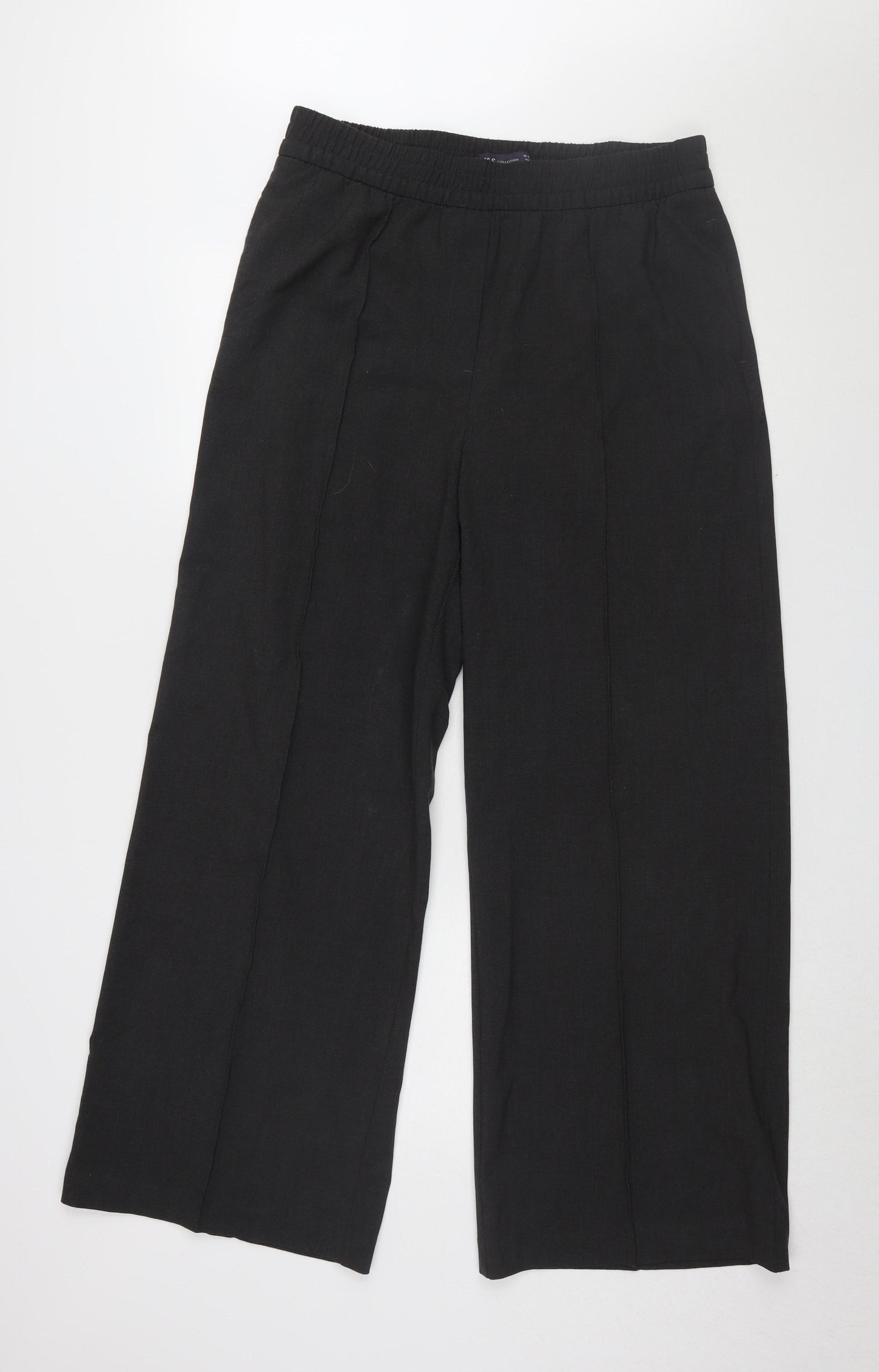 Marks and Spencer Black Wide-Leg Chino Trousers