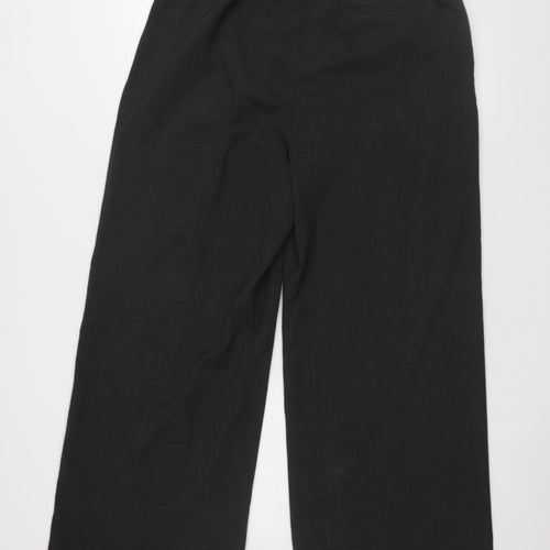 Marks and Spencer Black Wide-Leg Chino Trousers