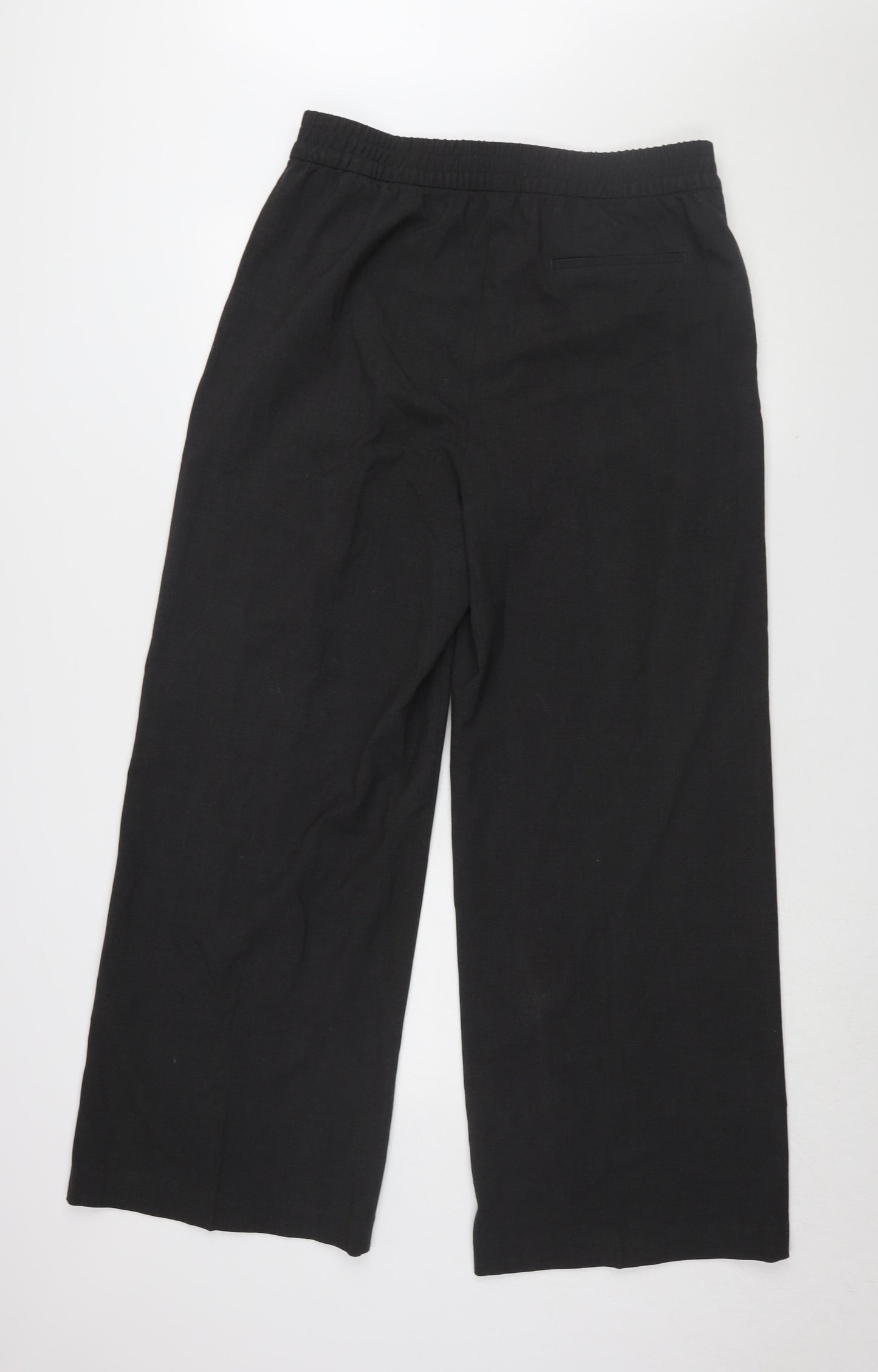 Marks and Spencer Black Wide-Leg Chino Trousers