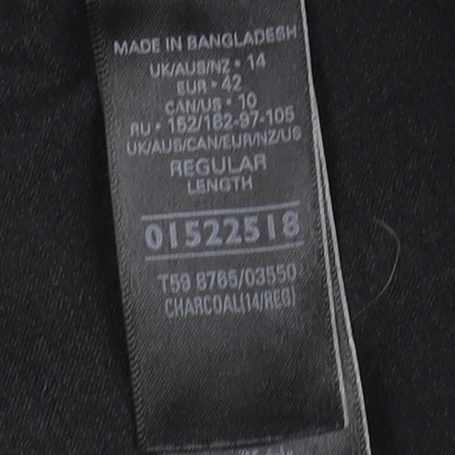 Marks and Spencer Black Wide-Leg Chino Trousers