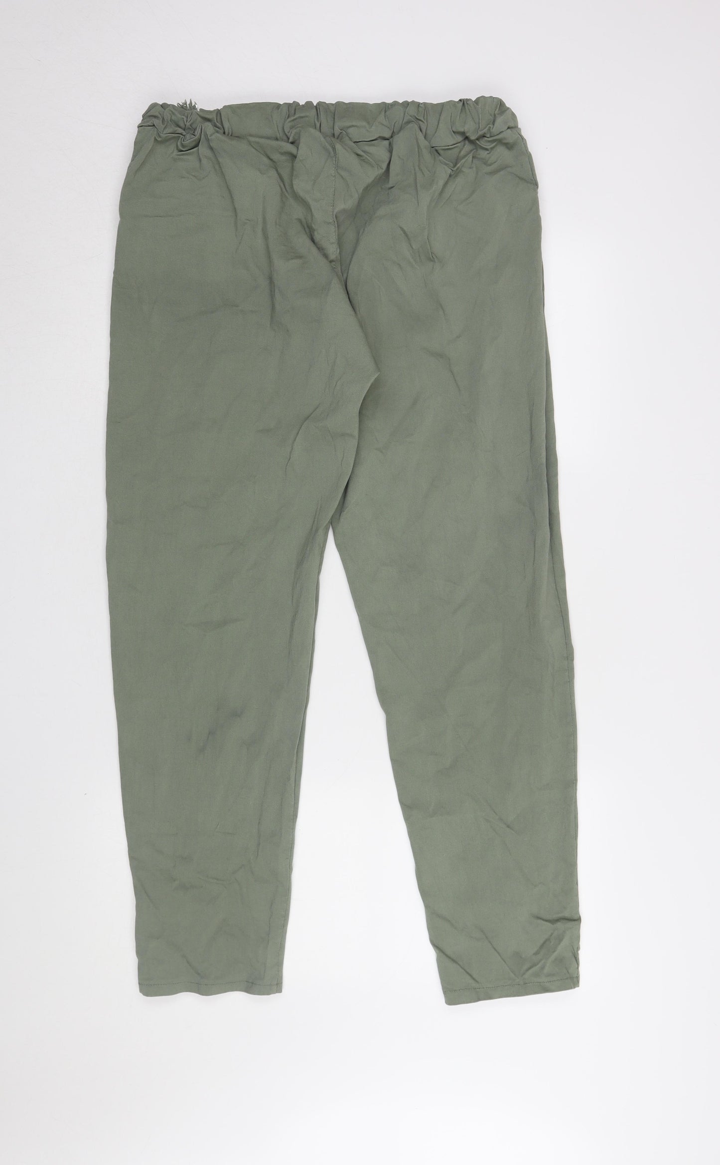 New Collection Green Relaxed Trousers, Size 2XS