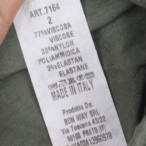 New Collection Green Relaxed Trousers, Size 2XS