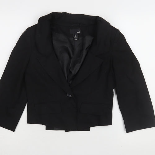 H&M Women's Black Cropped Blazer Size 8