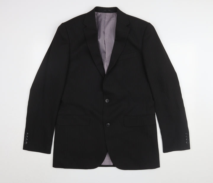 Taylor & Wright Men's Black Long Blazer 38L Formal