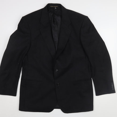 Marks and Spencer Men's Black Blazer 42R Regular Fit