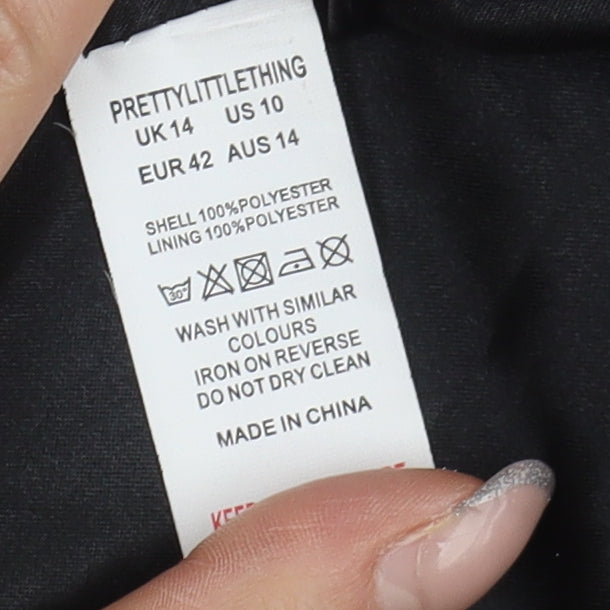 PrettyLittleThing Women's Black Jacket Dress UK 14