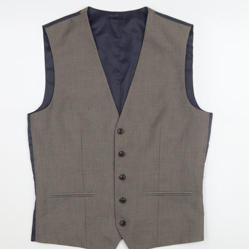 Next Men's Grey Suit Waistcoat 38R Formal Business