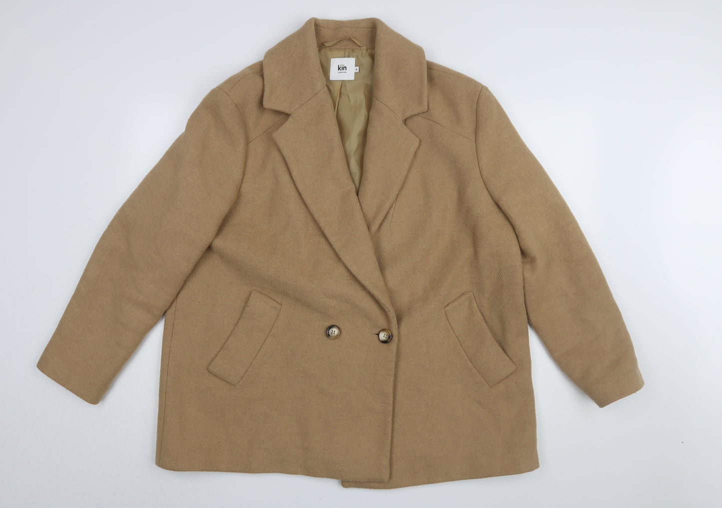 Kin by John Lewis Women's Beige Mid-Length Overcoat