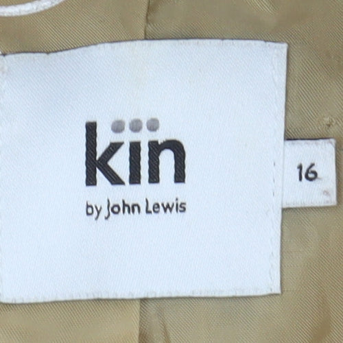 Kin by John Lewis Women's Beige Mid-Length Overcoat