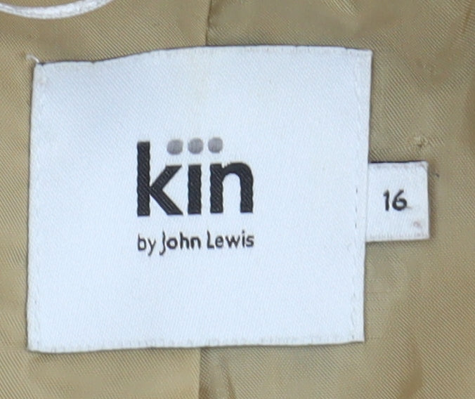 Kin by John Lewis Women's Beige Mid-Length Overcoat
