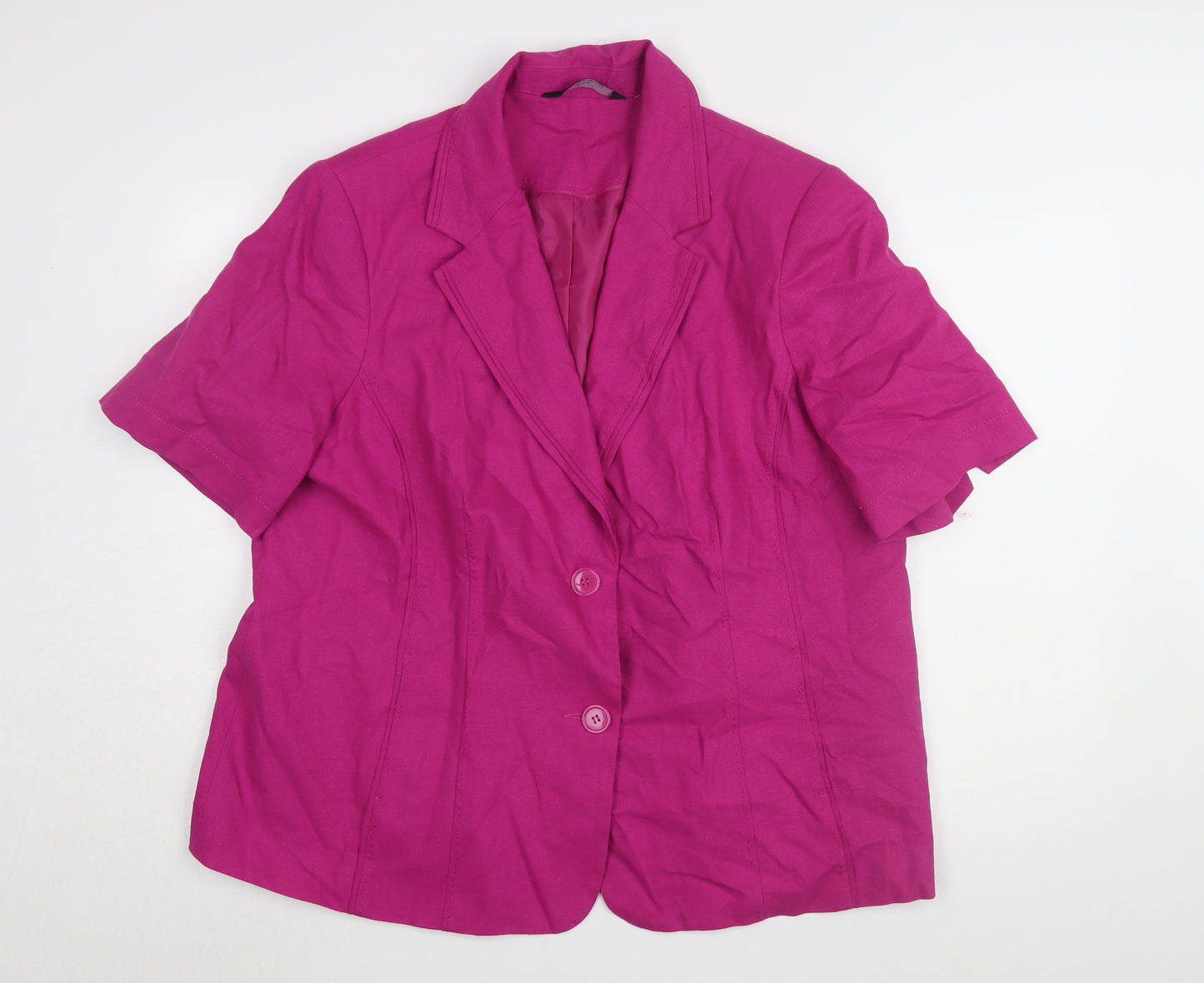 Bm Collection Pink Linen Women's Suit Jacket 22