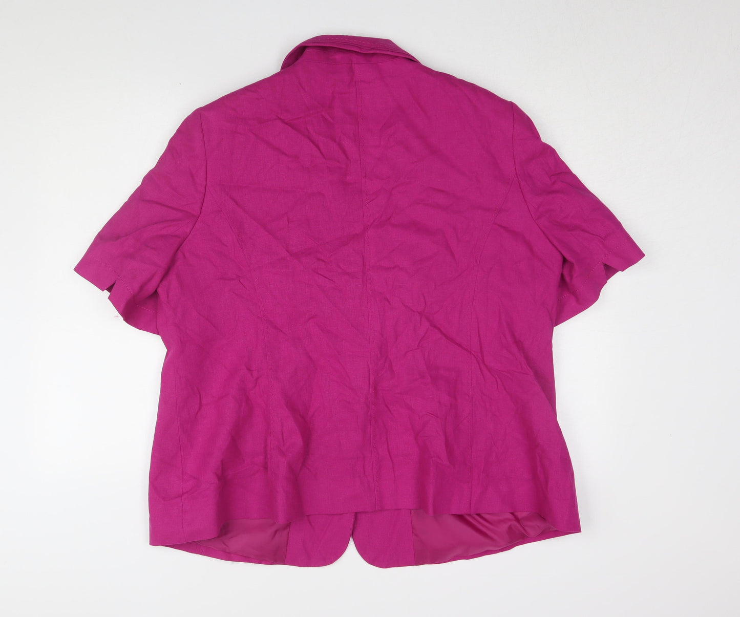 Bm Collection Pink Linen Women's Suit Jacket 22