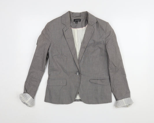 Topshop Women Grey Blazer UK 10 Business Casual