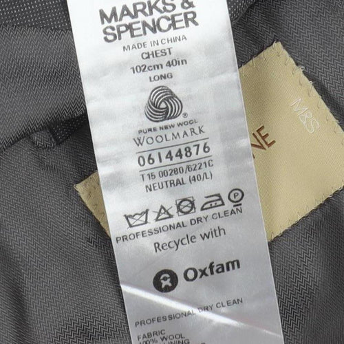 Marks and Spencer Grey Men's Blazer 40L
