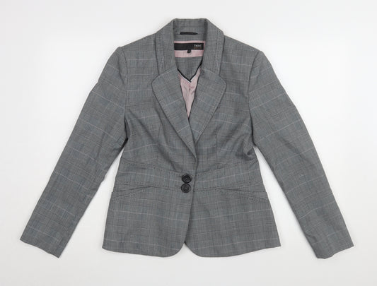 Next Women's Grey Check Blazer Size 10 Petite