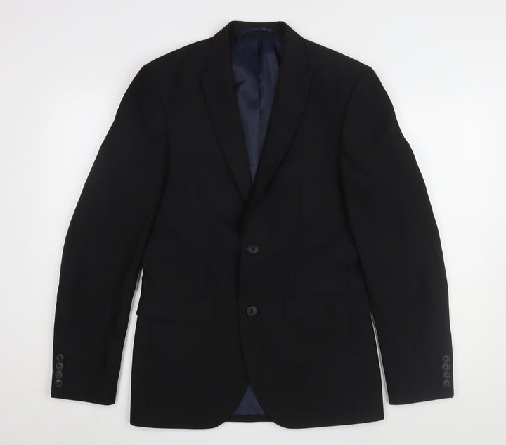 Next Men's Black Blazer Size 36 Regular Fit