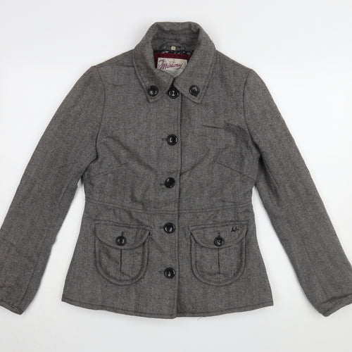 Mantaray Women's Grey Military Jacket Size 10