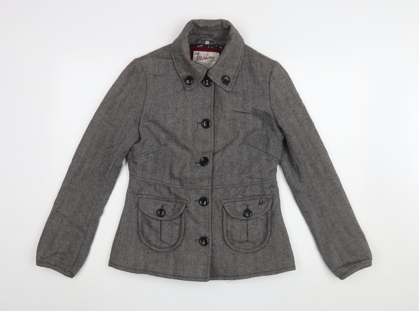 Mantaray Women's Grey Military Jacket Size 10