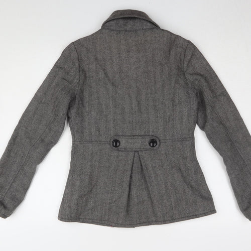 Mantaray Women's Grey Military Jacket Size 10