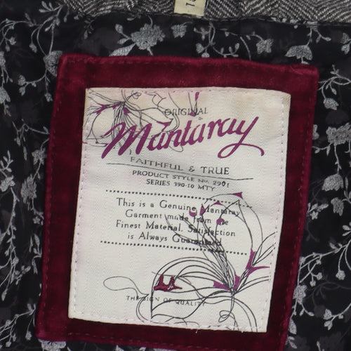 Mantaray Women's Grey Military Jacket Size 10