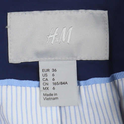 H&M Women's Blue Suit Jacket Size 8 Classic Fit