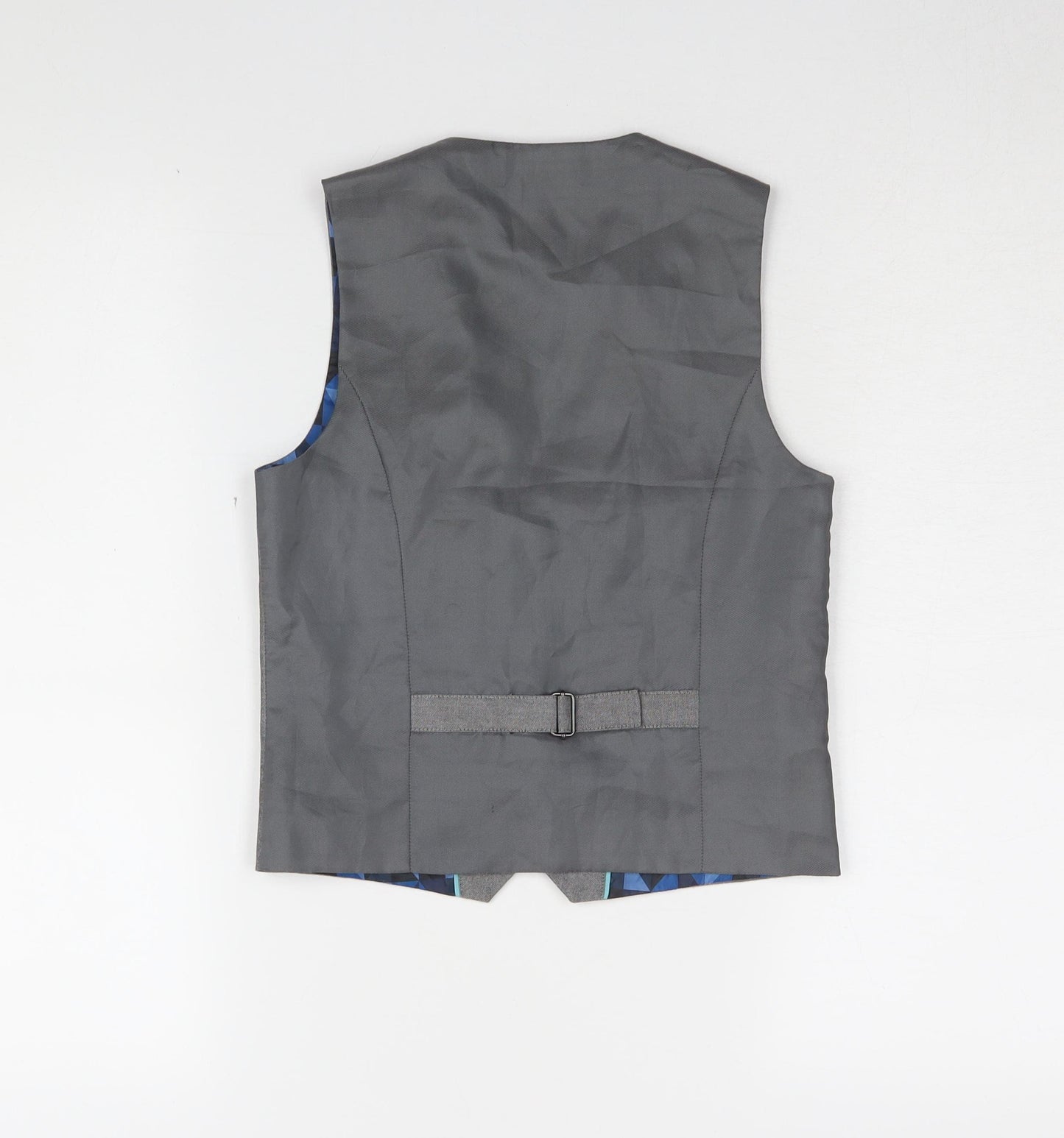 Next Boys Grey Waistcoat, 9 Years, Geometric Pattern