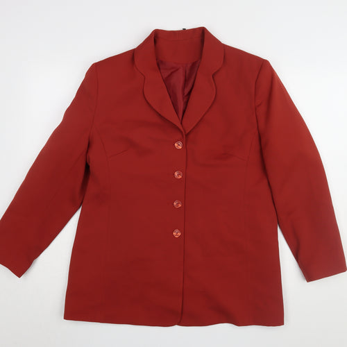 Anne Brooks Women's Red Suit Jacket Size 16, Regular Fit