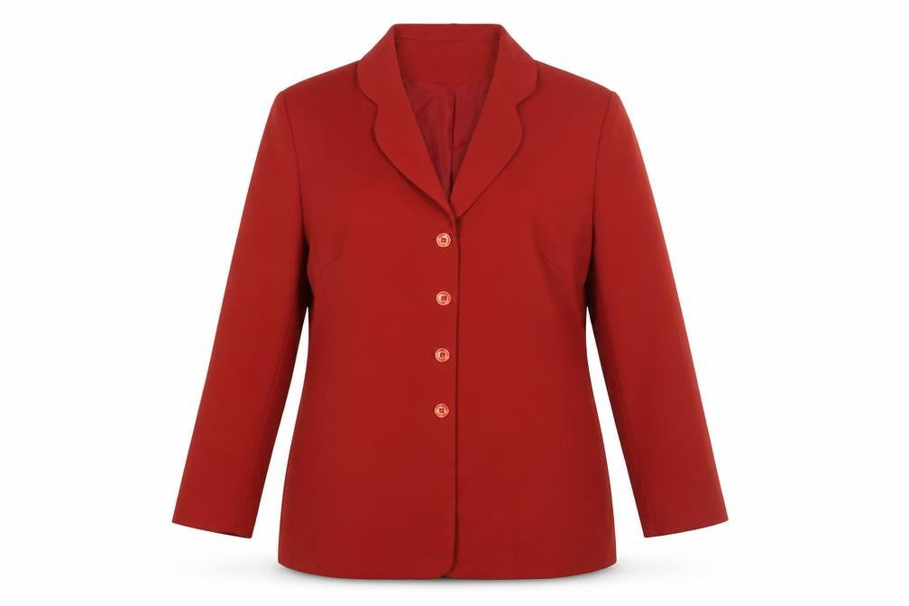 Front view of Anne Brooks Women's Red Suit Jacket, size 16, Regular Fit