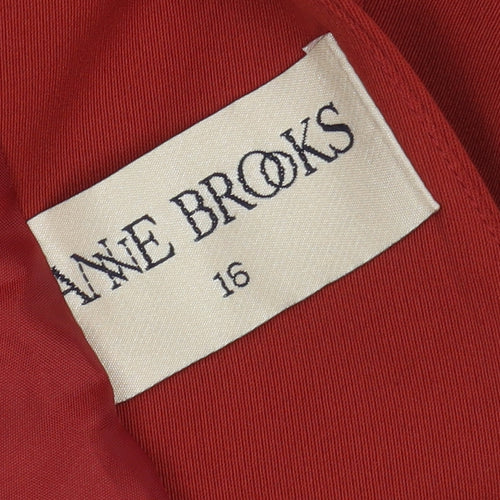 Anne Brooks Women's Red Suit Jacket Size 16, Regular Fit