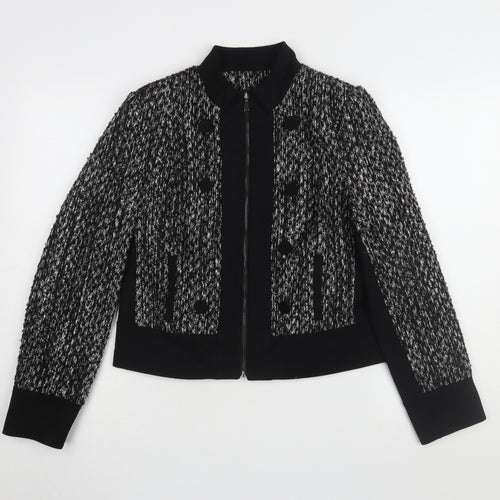 Marks and Spencer Women's Black Bomber Jacket Size 10