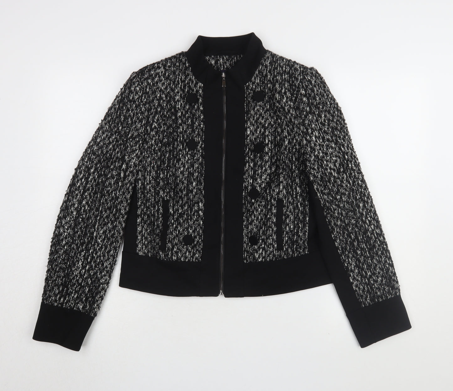 Marks and Spencer Women's Black Bomber Jacket Size 10