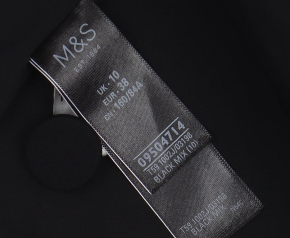 Marks and Spencer Women's Black Bomber Jacket Size 10